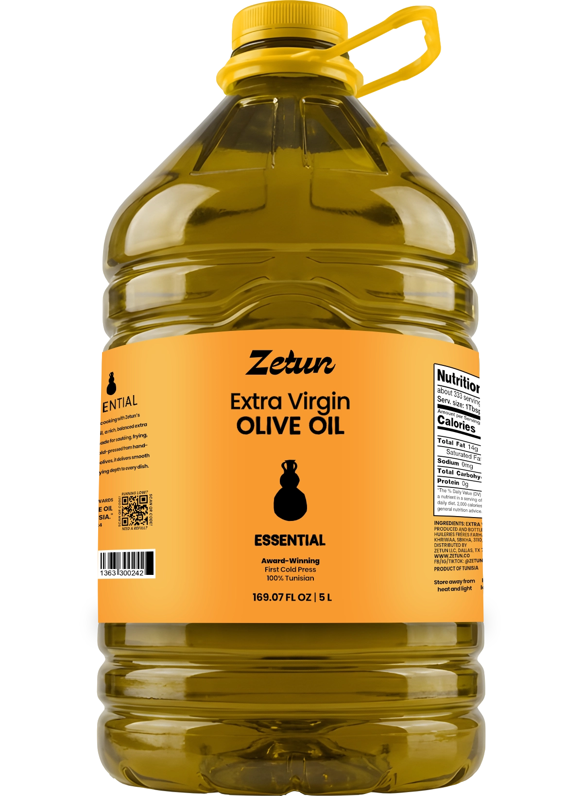 Tunisian Extra Virgin Olive Oil – 5L Can