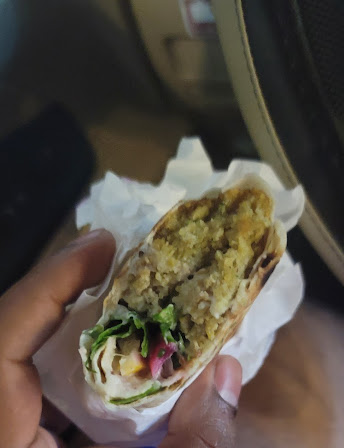 Falafel With Hummus Sandwich